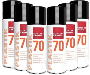 6 Stück Kontakt Chemie® Leiterplatten-Schutzlack | PLASTIK 70 | je 200ml