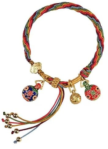 PEKJDS Bracciale di tonno di reincarnazione, corda colorata oro inghiottire Beast Couple Bracelet, rimuovere la risoluzione di sfortuna e reincarnazione braccialetto tibetano