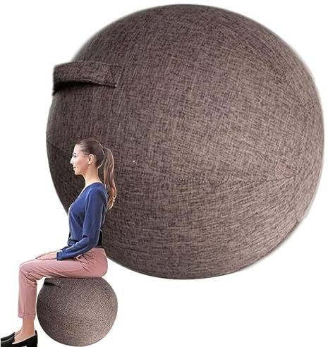 HENXUE Schutzhülle Für Gymnastikball, Balance-Ball-Abdeckung, Kratzfest, Gymnastikball, Faltbare Sitzbälle, Stoffbezug, Leichte Yoga-Abdeckung Für Schwangerschaft, Fitness, Yoga,006,75CM