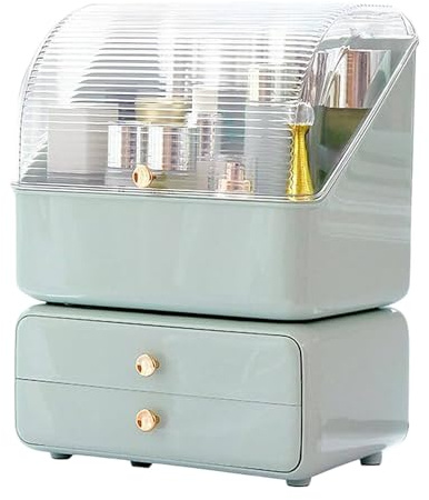 JOYBOS - Caja para organización y almacenaje de cosméticos 2en1 color verde