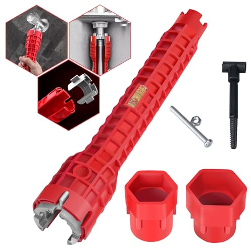 8 in 1 Faucet and Sink Wrench - Ykwao Multifunctional Sink Installer,Plumbing Tool for Under Bathrooms,Toilets,Kitchens Sinks Repair Removal Plumber Tools
