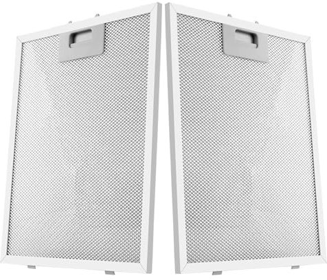 Extractor Fan Filters,2 Pieces Cooker Hood Filter,Extractor Hood Filters,Kitchen Extractor Fan Filter,Kitchen Hood Filters,Universal 5-Layer Aluminum Filter Range Hood Accessories,320x260 mm