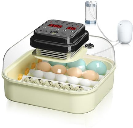 CoInceptus Brutautomat Vollautomatisch, Inkubator für 16 Eier mit Automatischem Wenden der Eier und Feuchtigkeitsregulierung, Brutmaschine Vollautomatisch für Hühnereier, Wachtel und Enteneier