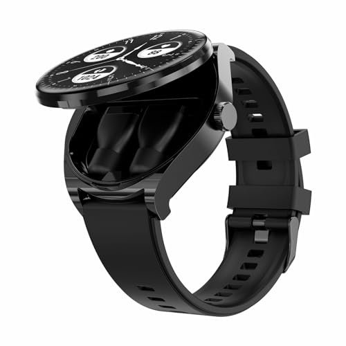 findtime Montre Connectée Homme 1.53''avec Ecouteurs sans Fil Bluetooth TWS intégré Bluetooth sans Fil Casque Intégré Montre Sport Homme Smartwatch Appel IP67 Etanche Waterproof