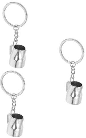SOIMISS 3pièces Porte-clés Latte Art Miniature Accessoire Créatif Pour Amateurs De Café Charm De à Design Unique Et Élégant Pour Voiture