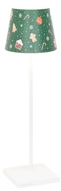 Zafferano, Poldina Pro con Cover, Lampada da Tavolo Ricaricabile e Senza Fili con Controllo Touch, Lampada da Esterni, Dimmer, 2200-3000 K, Altezza 38 cm, Colore Bianco - Dolci di Natale