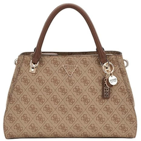 GUESS Noelle Girlfriend Satchel Latte Logo/Brown