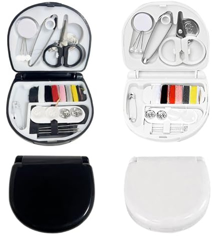 XURJUMI 2 set Mini Kit Cucito da Viaggio, Ago e Filo per Cucire, Set Cucito Premium, Adatto per Viaggiatori, Adulti, Principianti, Emergenze, Fai da Te e Casa