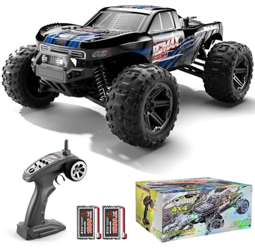 dexinco 1/14 Ferngesteuertes Auto, RC Auto,38 km/h Hochgeschwindigkeits, Wasserdichter 4x4 RC Monster Truck, 1500 mAh Akku, perfektes ferngesteuertes Modellauto für Teenager