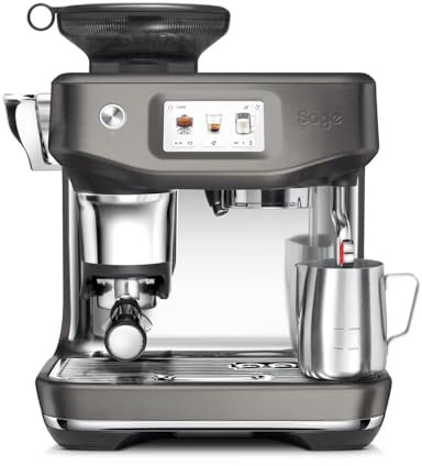 Sage - The Barista Touch Impress - Cafetière à grains avec moulin à café, mousseur à lait et fonction cold brew, acier inoxydable noir