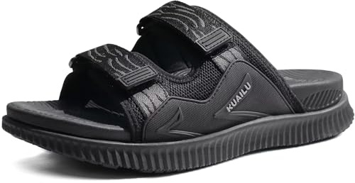 KuaiLu Sandales Hommes Confortable Sport et d'extérieur Orthopedique Plateforme Sandale