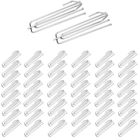 60 Stück Edelstahl Gardinenhaken, 4 Zinken Pinch Vorhang Falte Haken Gardinenhaken Metall, Vorhang Clips Haken Gardinen Haken Zum Einhängen für Alle Zuhause Vorhänge