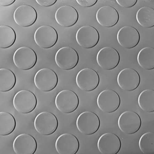 RAGOPILEN Alfombra de Goma para Suelo de Garaje, Tapete de Goma for Piso de Garaje, 5,9 x 1 m, diseño de Rombos, Multicolor(Grey,Circular Road)