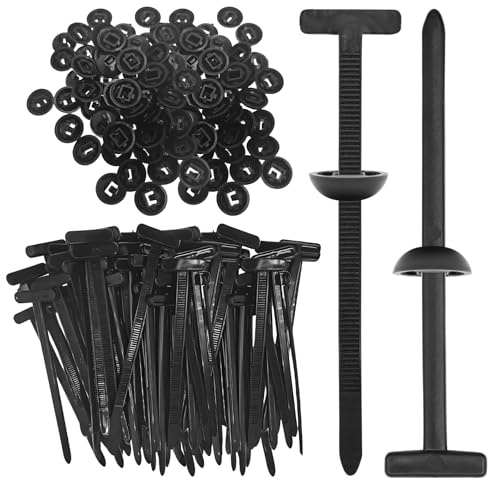 VEGCOO Cable Tie Buckle, 50/100/200 Pcs Nylon Universal Cable Tie Buckle, Self-Locking Universal Nylon Fastening Clip for Cable Fixing, Car Maintenance, Daily Use (50)