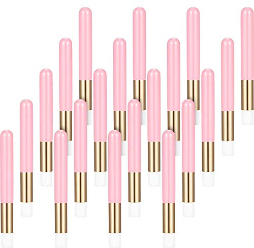 MEISO Brosses à Shampoing de Cils 20 PCS Nez Brosse à Enlever de Points Noirs Idéales pour le Nettoyage du Visage Douces et Pratiques（Rose）