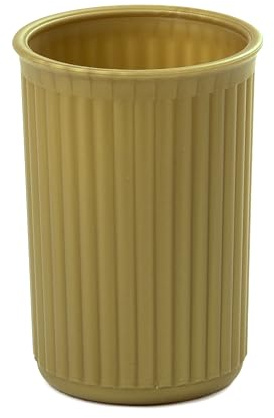 TATAY Toothbrush Holder Gold | Recycled Plastic | Toothbrush and Toothpaste Holder | Easy to Clean | Stable Bathroom Cup Holder | Minimalist Plastic Toothbrush Holder | Made in Spain – BaoBab