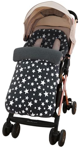 2 in 1 Pushchair Footmuff Winter Baby Stroller Cushion Warm Polar Fleece Liner Detachable Universal Pram Foot Cover Windproof Stroller Seat Mat Liner Infant Toddler Buggy Thicken Bunting Footmuff Bag