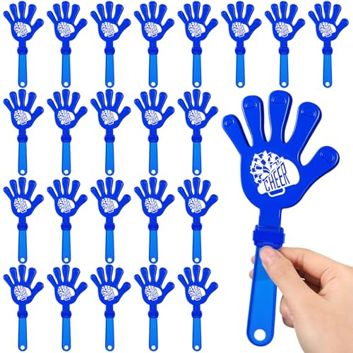 Rotatingpals 24 Pcs Hand Clappers Noisemakers Bulk 7.5 Inch Cheer Clackers Noise Maker, Plastic Clappers for Sporting Events Basketball Football Soccer Baseball Hockey Birthday Party Favors Supplies
