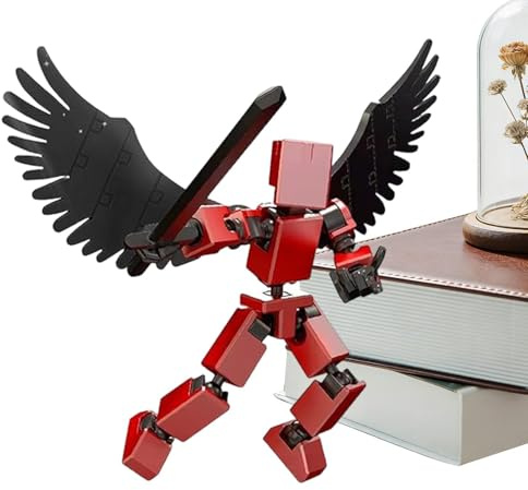 Generico Stick Titan - 3D-tryckt mini leksaksrobot med flera | Kreativ monteringsactionfigur för barn, tonåringar och vuxna | 5,91 x 5,91 tum, 100 g, poserande kul