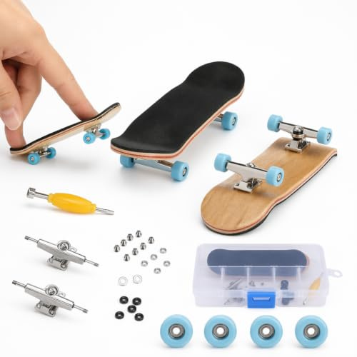Fingerboard, Finger Skateboard Miniatur, Tech Deck Alternative Für Fingerfertigkeitstraining, Stressabbau Im Büro Und DIY Anpassung, Professionelles Fingerskateboard Mit Transportbox