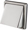 Griglia parapioggia di ventilazione rettangolare, 100 x 125 x 150 mm, in acciaio inox V2A, Argento