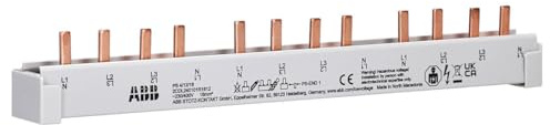 ABB PS4/12/16 Phasenschiene 4-polig 12 Pins 16qmm L1-L2-L3-N-L1-L2 | Kompakte 12 TE Sammelschiene für L1-L3 + N, 80A Dauerstrom, 690V AC/DC, IP20 Schutzhülle 2CDL240101R1612