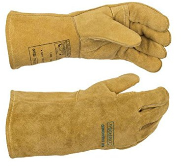 Weldas Europe B.V. Schweißerhandschuhe Bucktan Gr.L (9) gelb Leder EN 388,EN 12477,EN 1149-2 5 PA