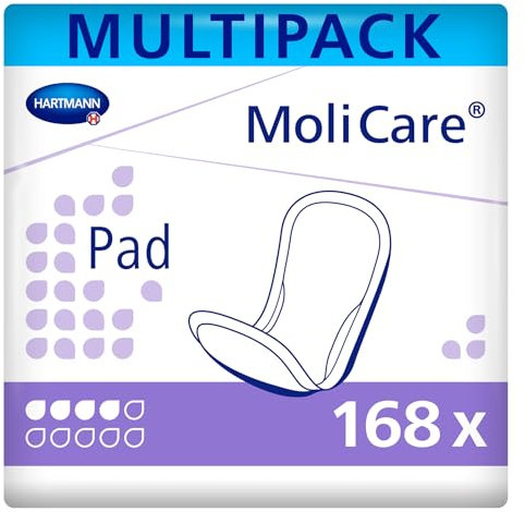 MoliCare Pad 4 Tropfen: Anatomische Einlagen für leichte bis mittlerer Blasenschwäche, 6x28 Stück