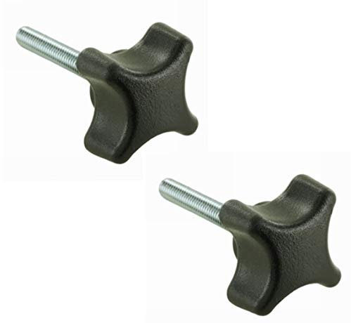 2x VITE MANOPOLA DI SERRAGGIO M5 M6 REGOLARE E BLOCCARE TESTA PLASTICA STELLA DADO BULLONE 5MM 6MM (M5x25)