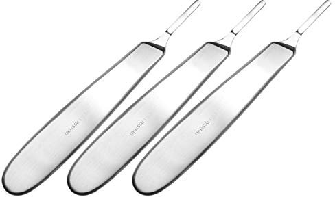May - Set 3 x Skalpellhalter mit rundem Handgriff Figur 3 - Skalpellgriff - Klingenhalter für Einmal-Sklapellklingen - Edelstahl