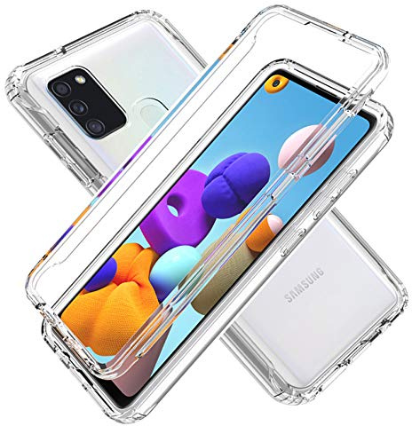 LXHGrowH Hülle für Samsung Galaxy S20 FE, 360 Grad Ganzkörper Stoßfest Handyhülle, Kratzfest Schutzhülle mit Eingebauter Displayschutzfolie, Case Dual - Transparent | Kratzfeste Schutzhülle mit integriertem Displayschutz, Hybrid, doppellagig, 360 Grad, Full Body stoßfest