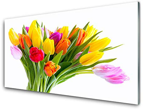 Tulup Acrylic Print 100x50cm Wall Art - Wall Picture on Plastic Acryl Glass - Tulips Floral
