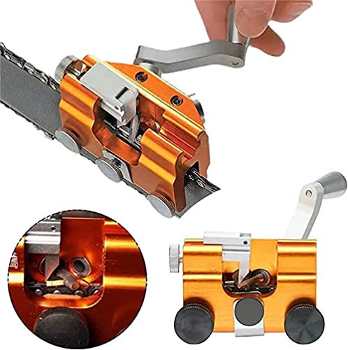 LGWG Zahnschärfer Kettensägenschärfer Kit,Kettensägen Ketten Schärfvorrichtung, Tragbares Manuelles Kettensägen Schärfgerät Für Alle Arten Von Kettensägen Und Elektrosägen