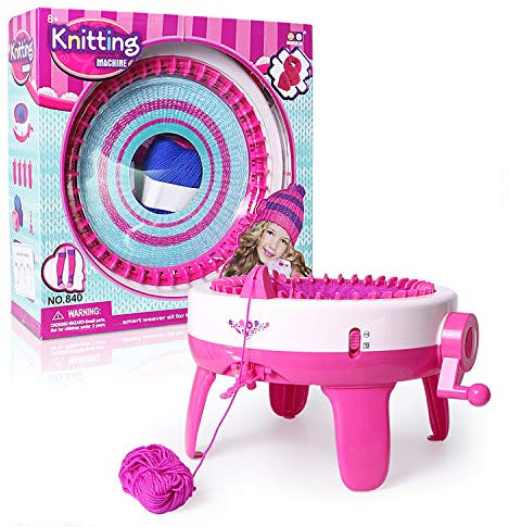 22/40/48 Nadeln Strickmaschinen, Strickbrett rotierend Doppelstrick Loom Maschinen-Kit, für Erwachsene/Kinder DIY Strickschal Mütze Socken Handschuhe, manuelle runde Spinnstrickmaschine (40 Pins A)