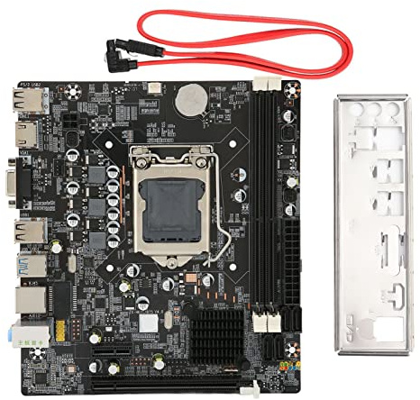 Carte Mère D'ordinateur LGA 1155 DDR3, pour Carte Mère de Jeu avec 3 SATA2.0/1 SATA3.0, DDR3 Double Canaux, Connecteur d'alimentation 4PIN/24PIN