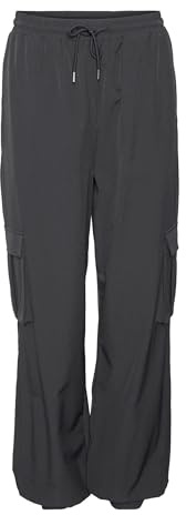 VERO MODA dam Vmkimberly Hw cargobyxa Noos byxor, asfalt, 34/S/L