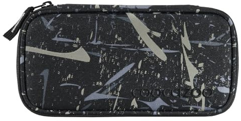 Coocazoo Mäppchen „Reflective Splash”, schwarz-grau, großes Hauptfach, Schlaufen für Zirkel, Geodreieck und Lineal, Stundenplanfach, Stiftehalter, Reißverschlussfach, ab der 3. Klasse