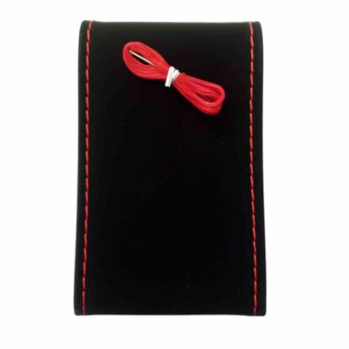 AUTOKLEIDUNG Lenkradbezug zum Schnüren Alcantara-Optik für Lenkrad Durchmesser 37-38 cm Rot