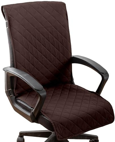 moismk Bürostuhl Bezug wasserdichte mit Elastischen Riemen Anti-Rutsch Stuhlhussen Bezug für Haustiere, Katzen, Hunde Drehstuhl Abnehmbare Computer Sessel Schutz Hülle (Color : #11, Size : Large)