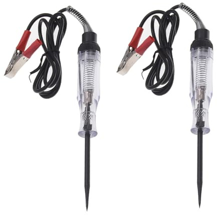 DALAETUS 2 Stück Auto LKW Spannungsprüfer Set, Spannungs Durchgangsprüfer, 6V 12V 24V DC Autolichtprüfer für Stromkreisen, Schaltern, Niederspannungssysteme, Sicherungen und Leitungen