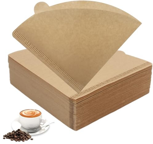200 Pezzi Filtri Caffe Americano 02,Carta Filtro per Caffè,Naturale Filtro di Carta per Caffèi,Filtri Caffe Americano 2,Filtri in Cartai per Caffè per Filtri a Mano, Caffettiera,1-4 Tazze