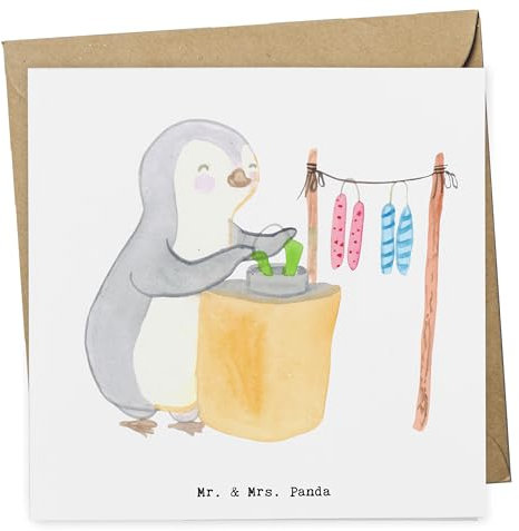 Mr. & Mrs. Panda Klappkarte Pinguin Kerzenziehen - Geschenk, Grußkarte, Glückwunschkarte, anlasskarte, Deko Basteln, faltkarte, Kerzen Ziehen. DIY, doppelkarte