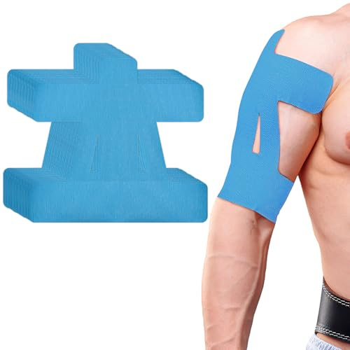 10 pièces de PreCut Kinesiotape pour le dos et les épaules pour la peau avec un confort de port parfait Physio Tape élastique résistant à l'eau