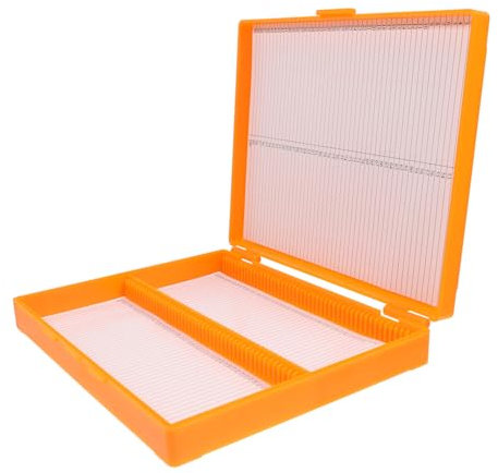 GLEAVI Mikroskop Objektträgerbox Fächer Kunststoff Aufbewahrungsbox Mit Transparentem Deckel Für Labor Pathologie Und Schule Stapelbar Kompakt Langlebig Organizer