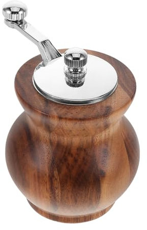 MOTHNUR Holzsalzmühle Und Pfeffermühle Handbetriebene Gewürzmühle Einstellbarer Mahlgrad Für Küche Und Grill Und Pfeffermühle