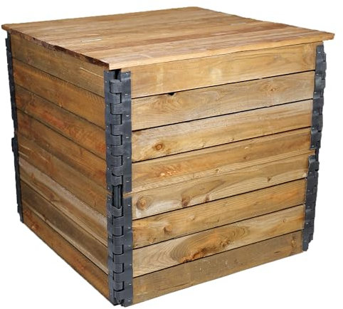 Moutta Komposter aus Holz (französischer Herkunft), 603 l Kompostierer, Kompostbehälter, kompostieren Sie Ihre Abfälle auf nachhaltige Weise