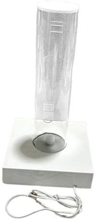 Baoblaze Wasserdichter Testständer für Uhren, Uhrenhalter, transparentes Rohr, multifunktional mit Licht für die Vitrine im Einkaufszentrum, Weiß