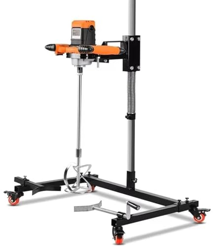 hocvseo Miscelatore Elettrico di Cemento, Miscelatore di Vernice a Pagaia 2600W, Regolazione velocità 1-6 Ingranaggi, con Staffa di Fissaggio, per Malta di Vernice a Stucco di Gesso