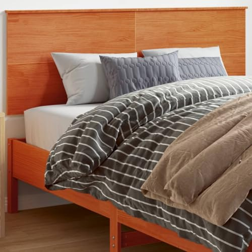 MOBCANT Kopfteil Wachsbraun 160 cm Massivholz Kiefer, Bed headboard Bettkopfteil Bett wandpolster Wandkissen Geeignet für Bettrahmen Bettgestell Boxspringbett Bed