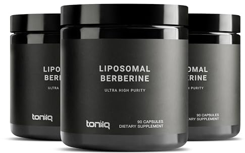 Toniiq Liposomal Berberine – High-Strength 1,500mg Complex with LipoAvail® Liposomal Berberine Supplement with Cinnamon, Milk Thistle & Chromium – Third-Party Tested – 270 Capsules